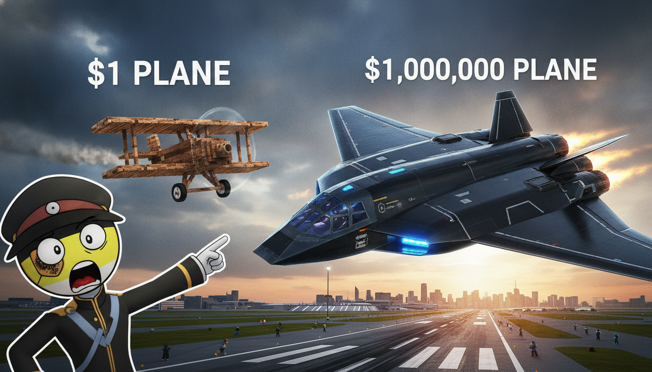 Roblox Aviation: $1 vs $1,000,000 Plane