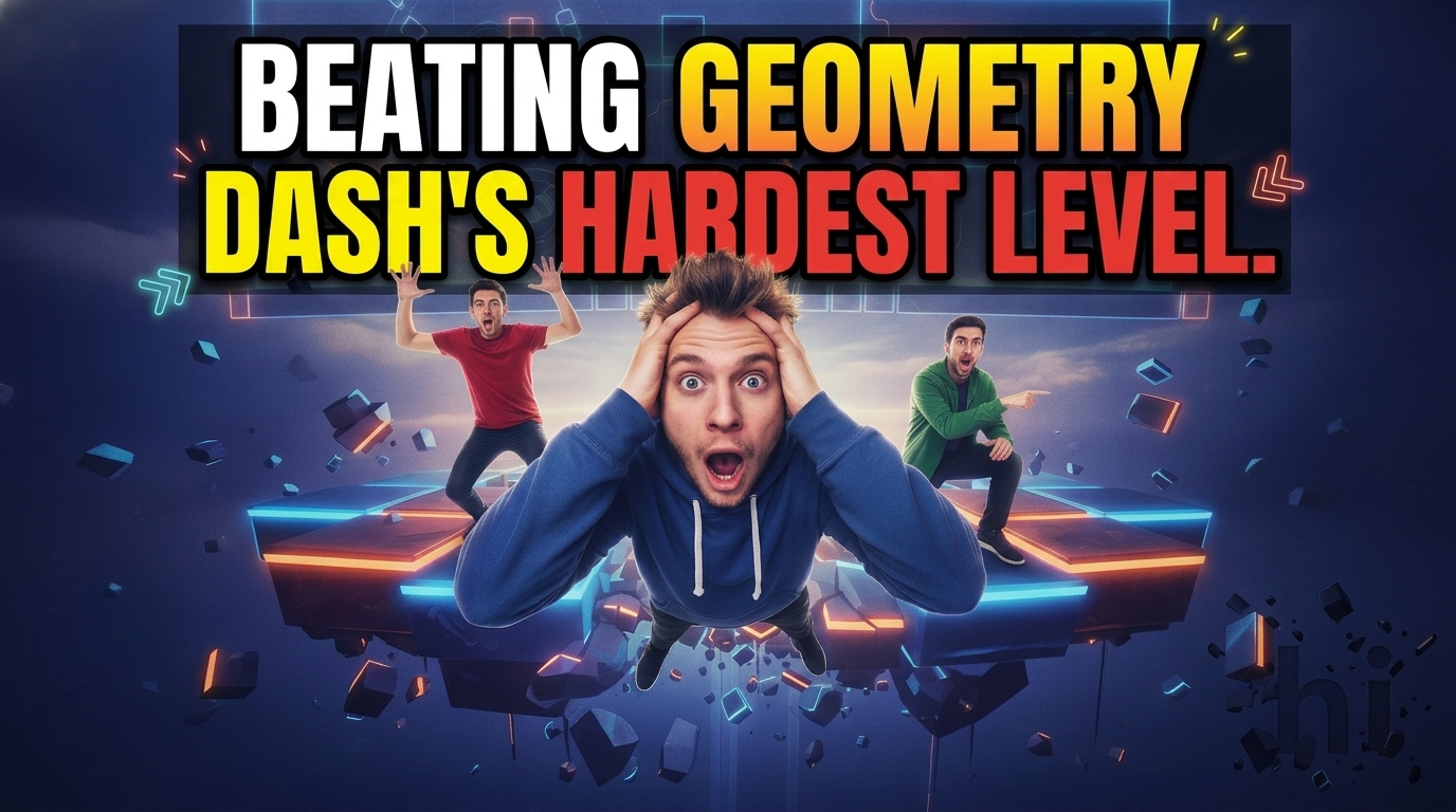 Beating Geometry Dash's HARDEST Level.