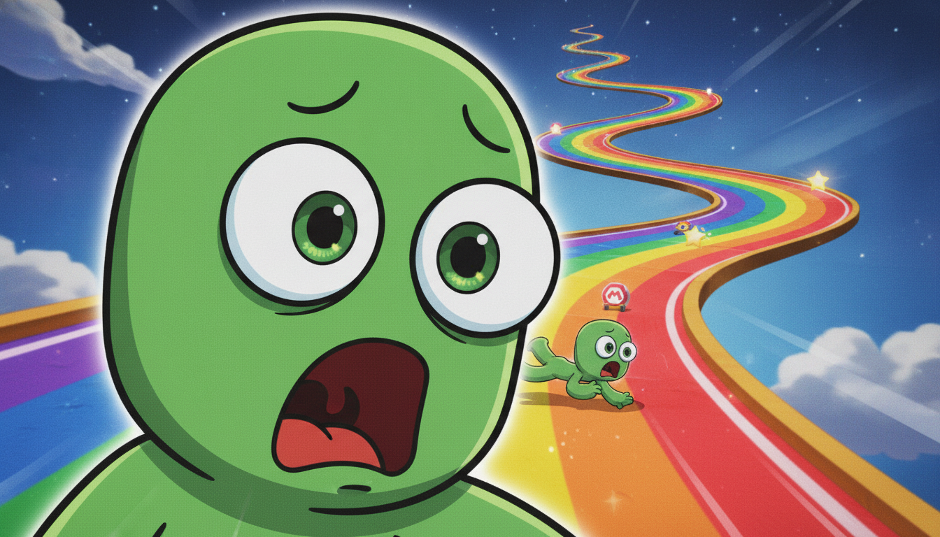 GREEN GUY'S EXTREME RAINBOW ROAD ESCAPE!